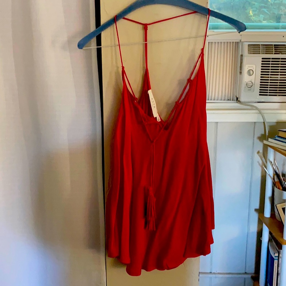 Astr Hot Pink Cami with Tassles